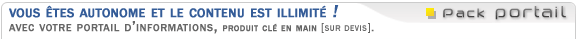 Pack Portail, votre site web et sa console d'administration...